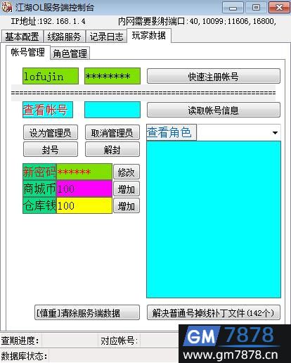 新江湖OL服务端GM控制台万能通用版(图3)