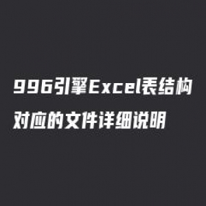 996引擎Excel表结构对应的文件详细说明